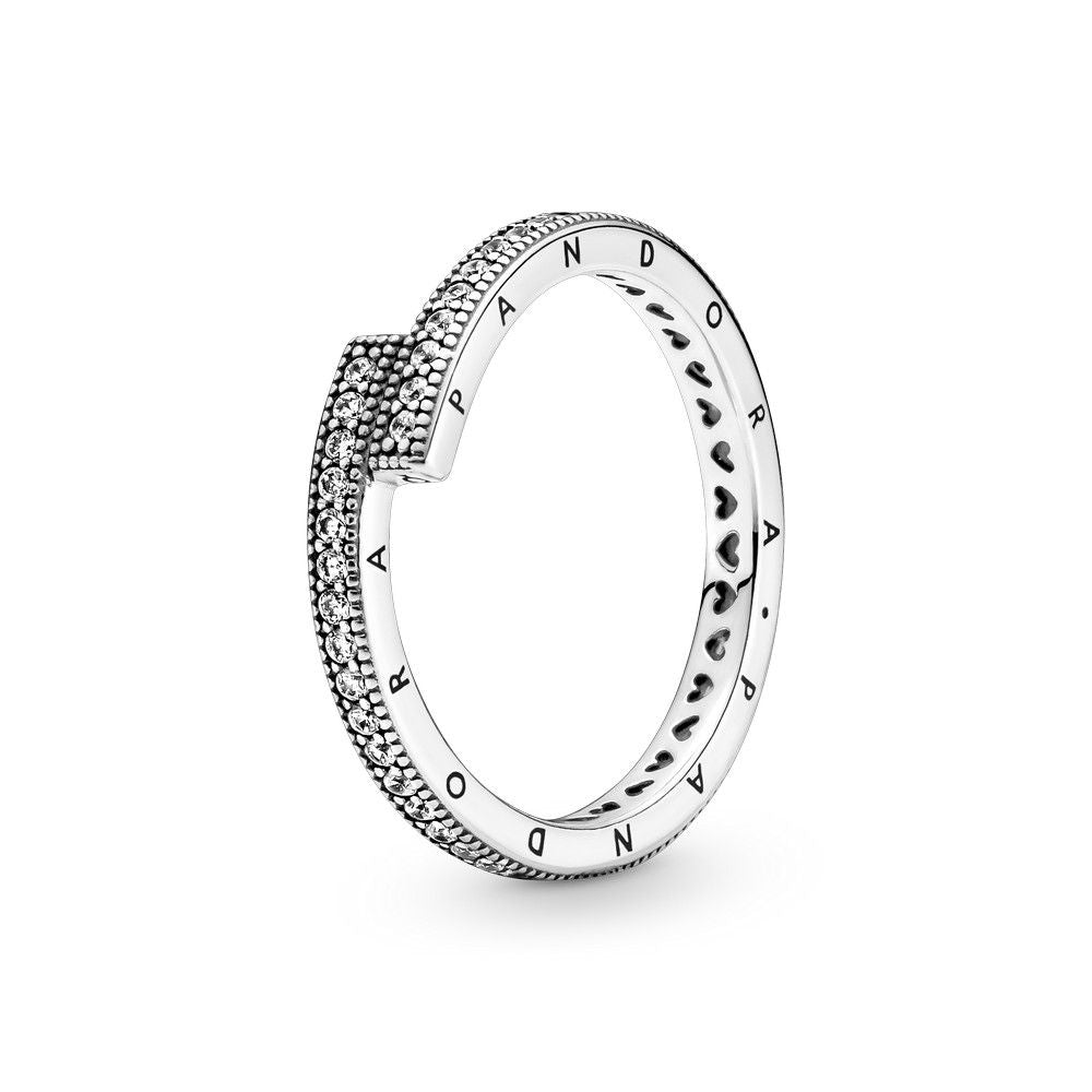 Pandora Sprankelende Overlappende Ring zilver - 199491C01