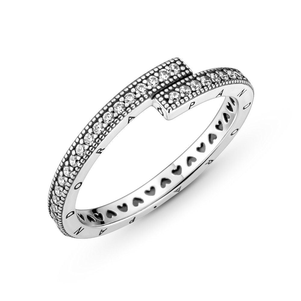 Pandora Sprankelende Overlappende Ring zilver - 199491C01