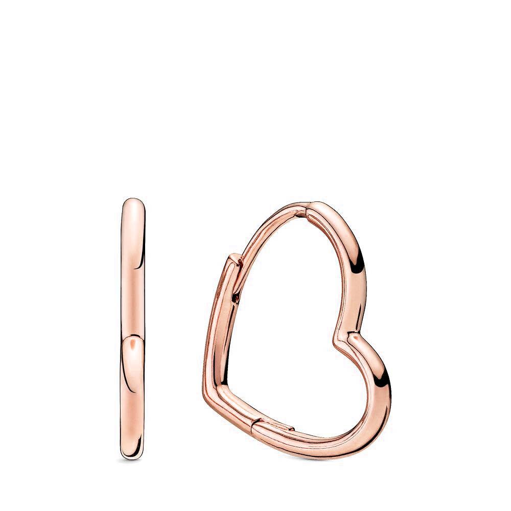 Pandora Asymmetrisch hartoorbellen roségoudverguld - 288307