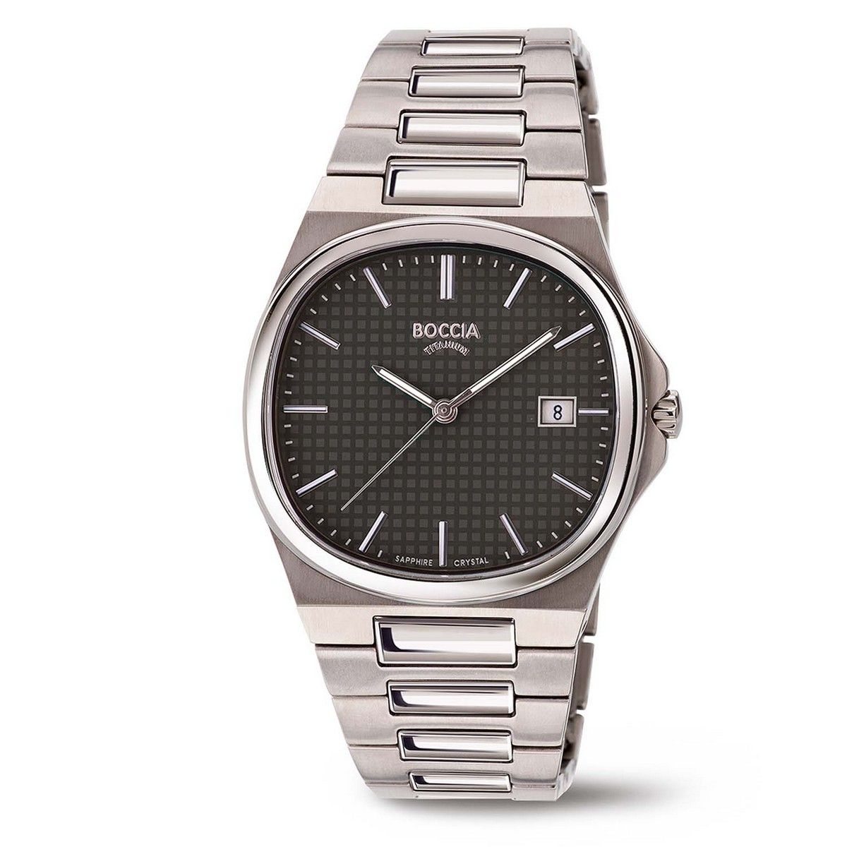 Boccia Titanium Herenhorloge 3657-04 Zilverkleurig