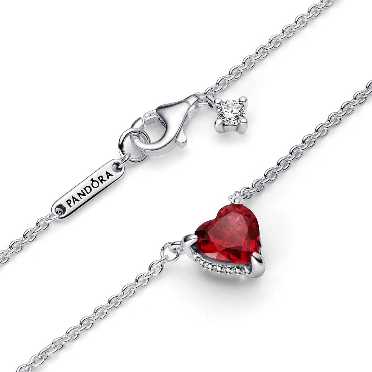 Pandora Sparkling Heart Halo Pendant ketting 392542C01, exclusief en kwalitatief hoogwaardig. Ontdek nu!