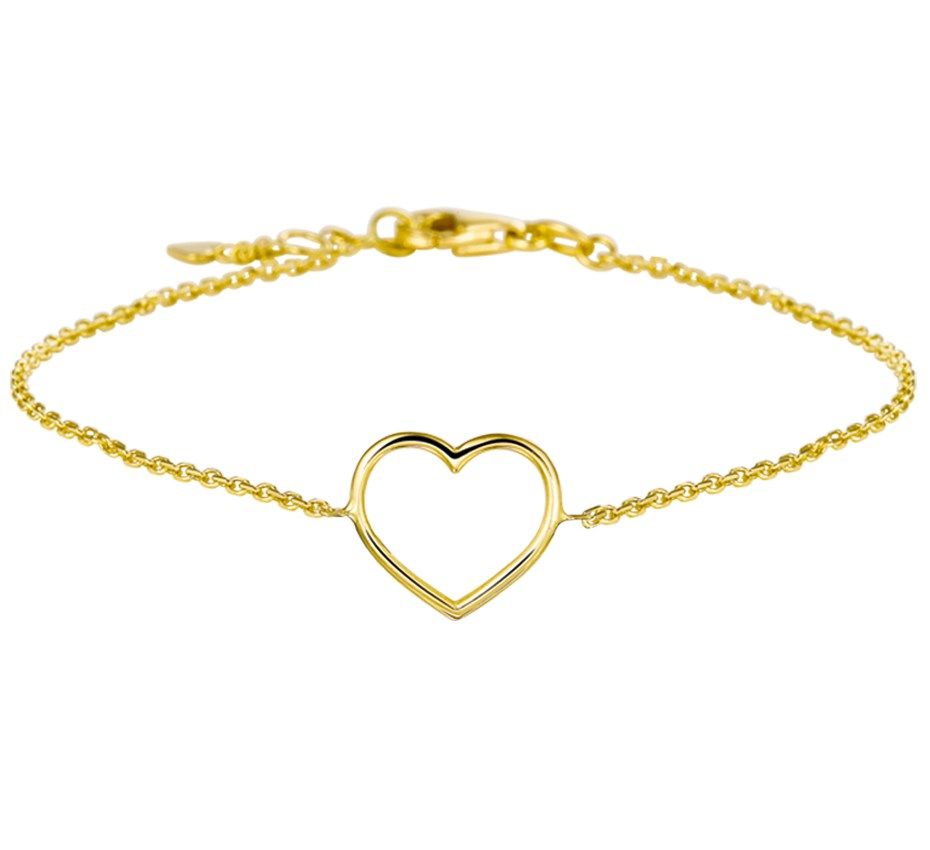Fantasy Collection Armband hart 17 - 18,5 cm 14K geelgoud - PSN4018467