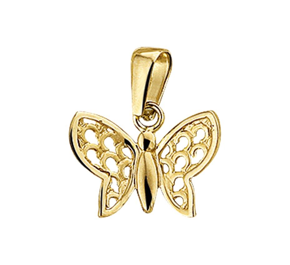 Fantasy Collection Hanger vlinder poli/mat 10,5 mm 14K geelgoud - PSN4018513