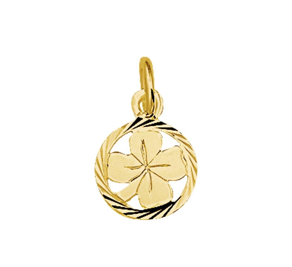 Fantasy Collection Hanger klavertje gediamanteerd 14K geelgoud - PSN4018520