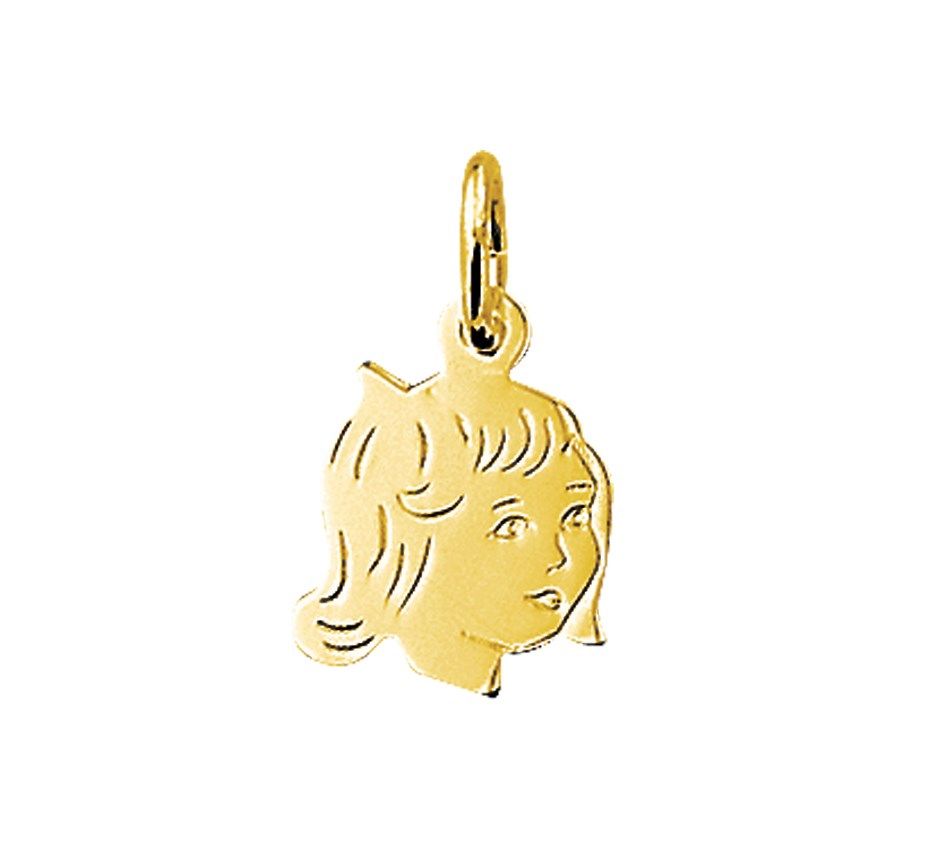 Fantasy Collection Hanger meisje 15 x 11 mm 14K geelgoud - PSN4018525