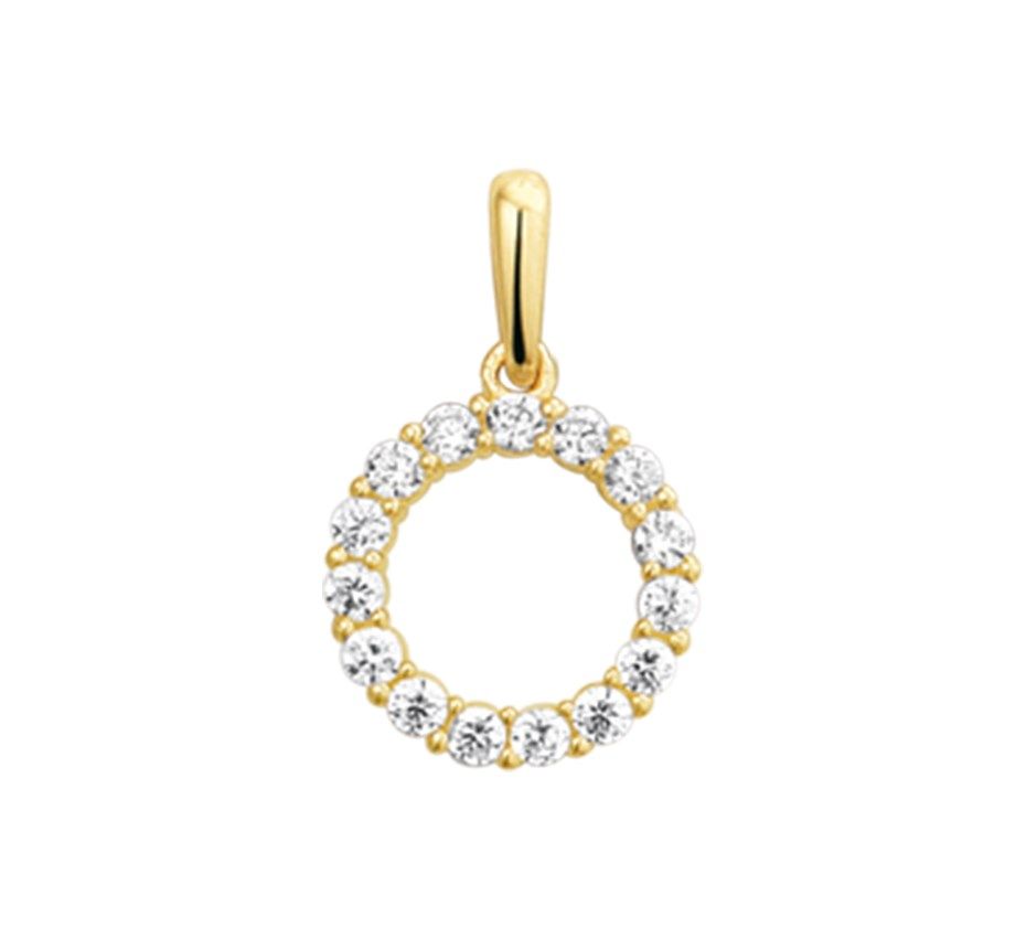 Fantasy Collection Hanger rondje zirkonia 10 mm 14K geelgoud - PSN4018547