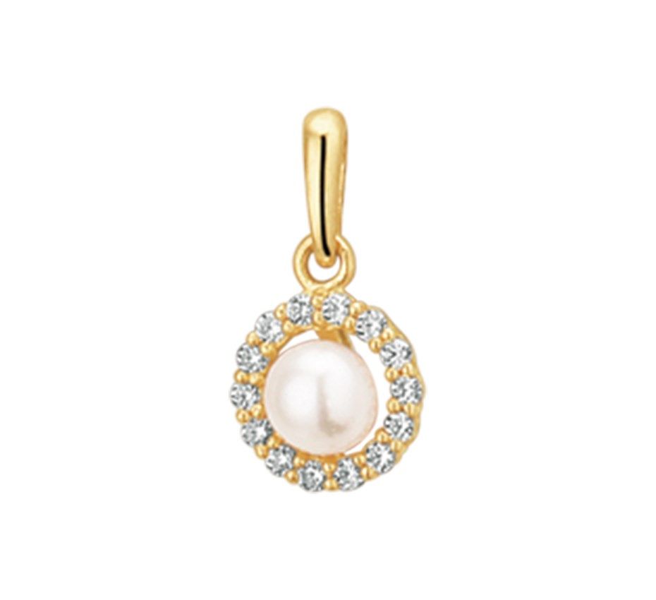 Fantasy Collection Hanger parel en zirkonia 13 mm 14K geelgoud - PSN4018567