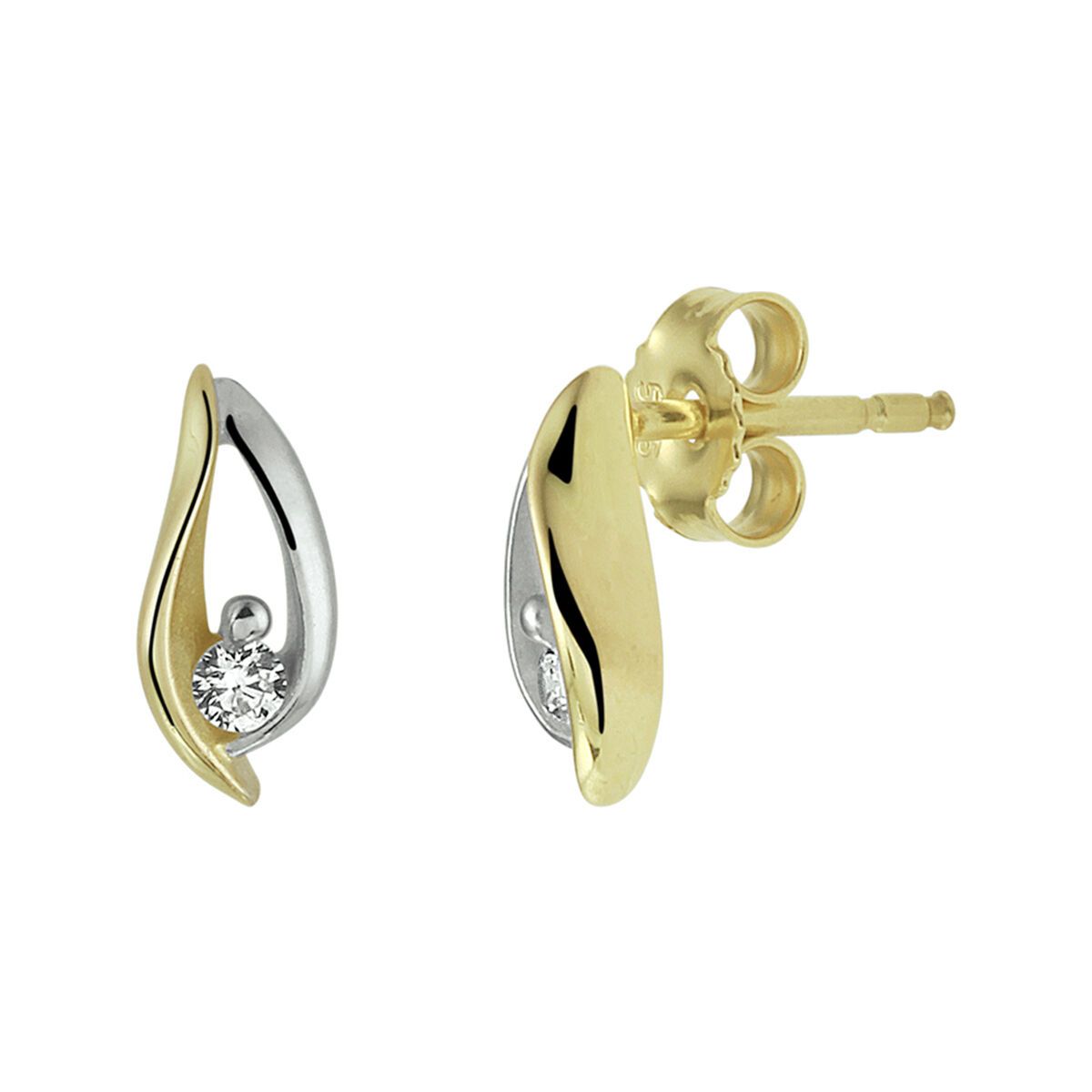 Fantasy Collection Oorbellen zirkonia 14K geelgoud