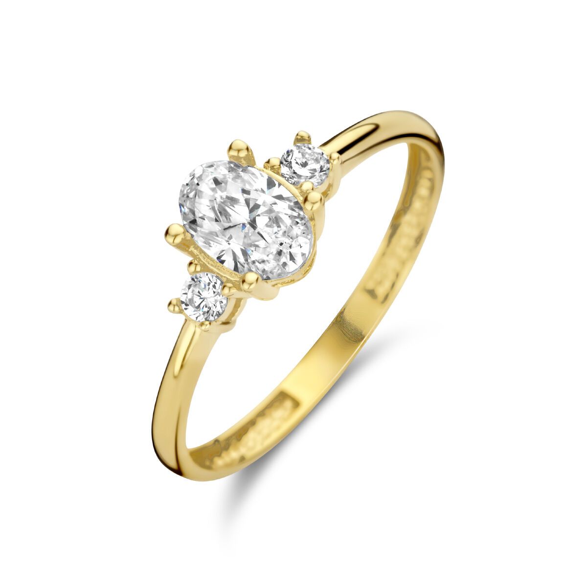 Fantasy Collection Ring trilogie zirkonia 14K geelgoud