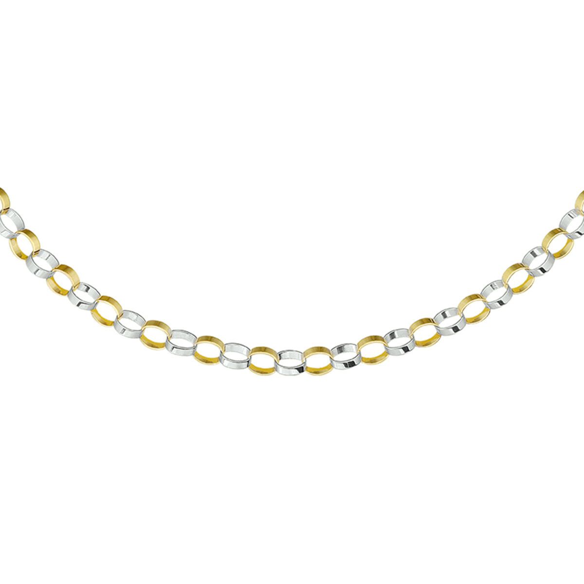 Fantasy Collection Collier jasseron 4,7 mm 43 cm 14K bicolor goud