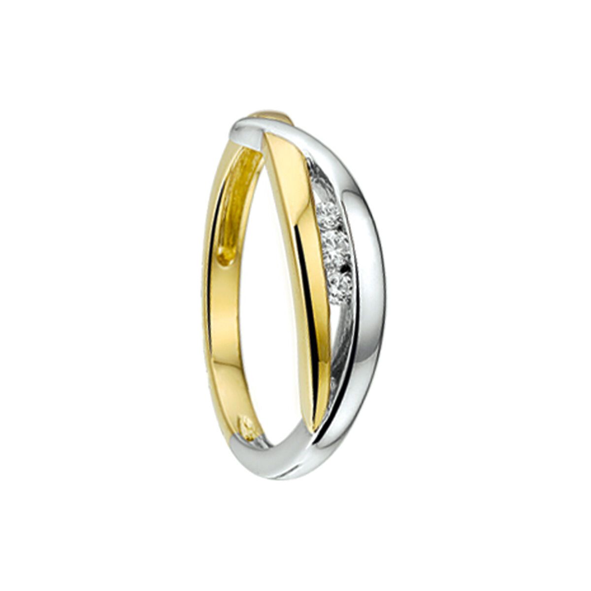 Fantasy Collection Ring zirkonia 14K bicolor goud
