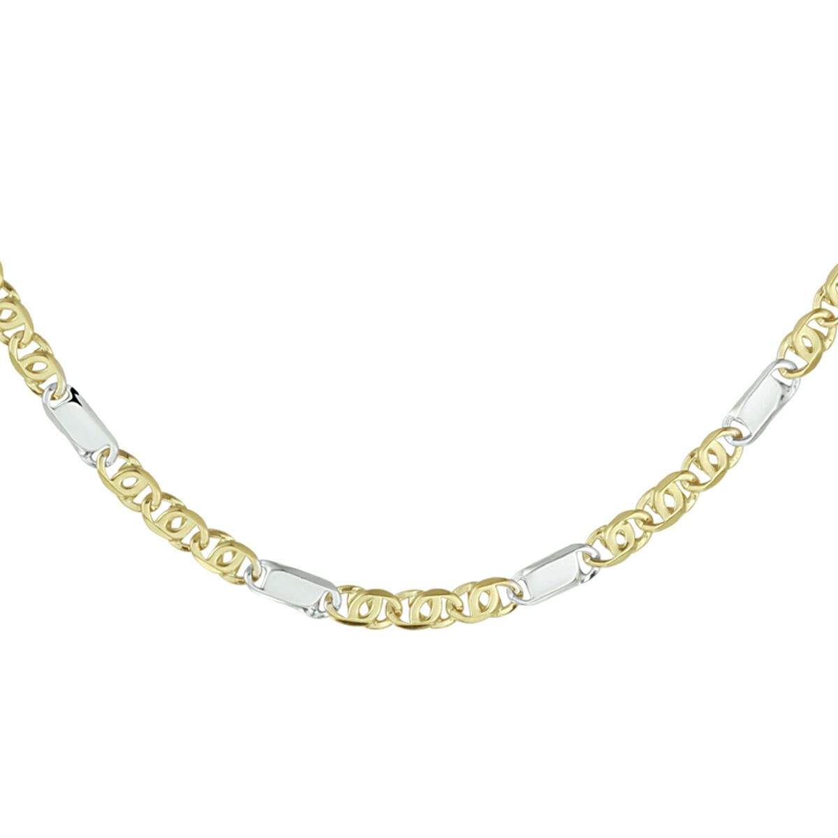 Fantasy Collection Collier valkenoog met tussenstuk 3,7 mm 50 cm 14K bicolor goud - PSN4208457
