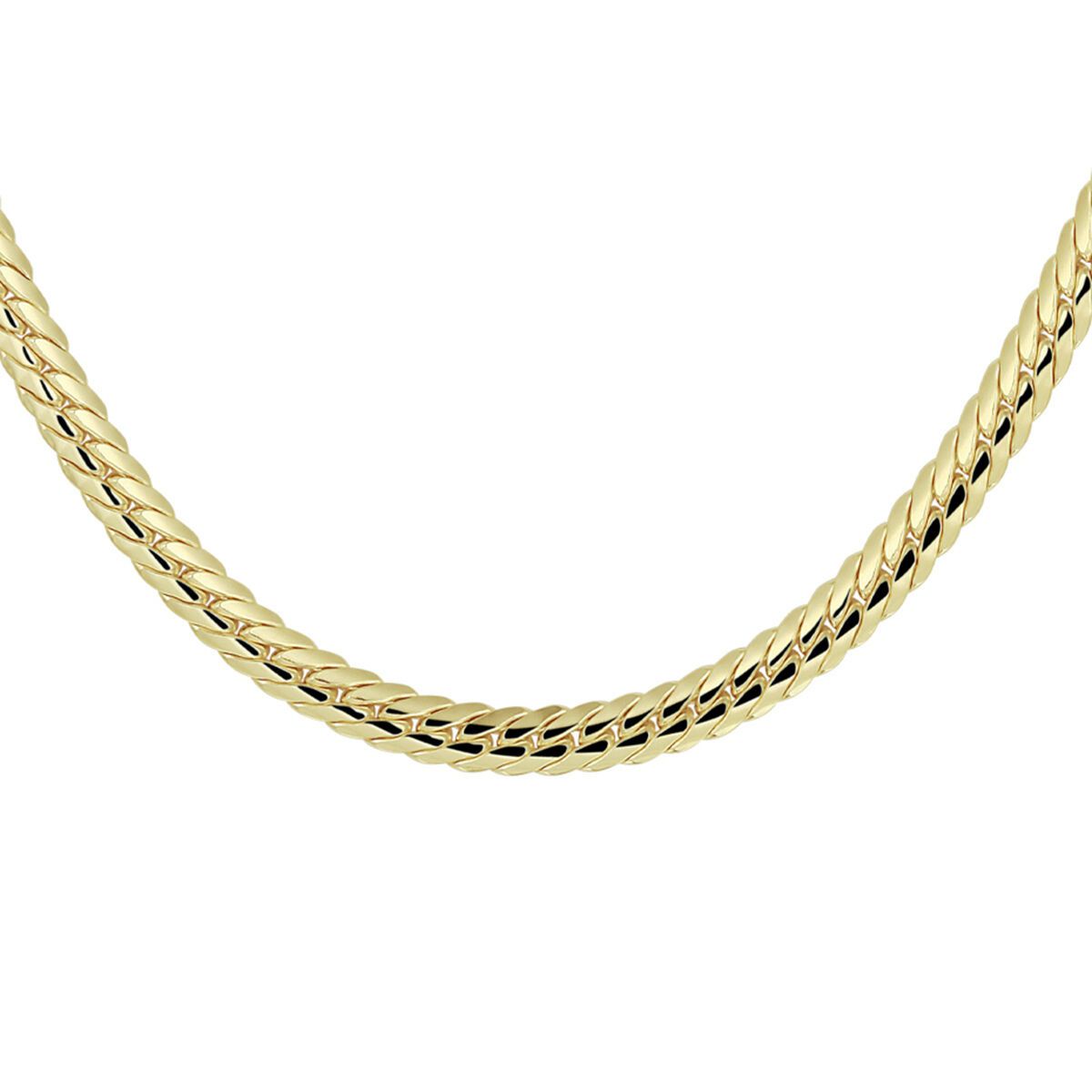 Fantasy Collection Collier gourmette massief 4,7 mm 45 cm silgold