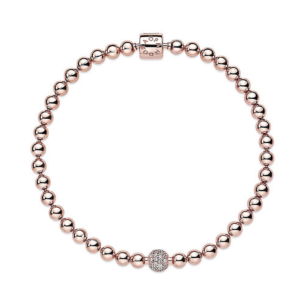 Pandora Kralen & pavé armband roségoudverguld - 588342CZ
