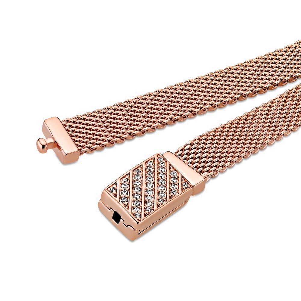 Pandora Reflexions Long Clasp Pavé Bracelet roségoudverguld - 589358C01