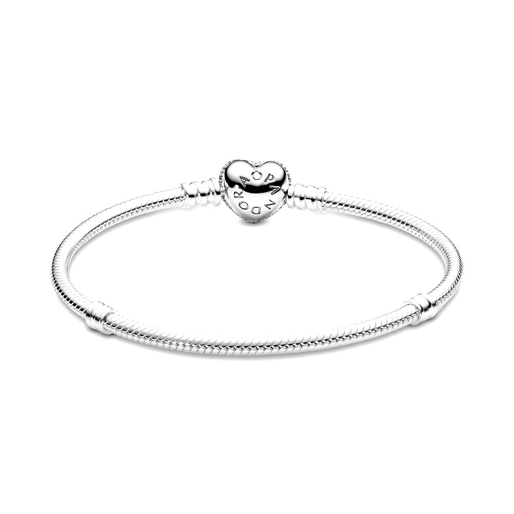 Pandora Moments Sprankelende Snake Chain Armband met Hartsluiting 590727CZ, exclusief en kwalitatief hoogwaardig. Ontdek nu!