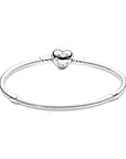 Pandora Moments Sprankelende Snake Chain Armband met Hartsluiting 590727CZ, exclusief en kwalitatief hoogwaardig. Ontdek nu!
