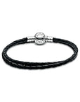 Pandora Moments Zwart leren armband 590745CBK, exclusief en kwalitatief hoogwaardig. Ontdek nu!