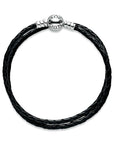 Pandora Moments Zwart leren armband 590745CBK, exclusief en kwalitatief hoogwaardig. Ontdek nu!