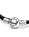 Pandora Moments Zwart leren armband 590745CBK, exclusief en kwalitatief hoogwaardig. Ontdek nu!