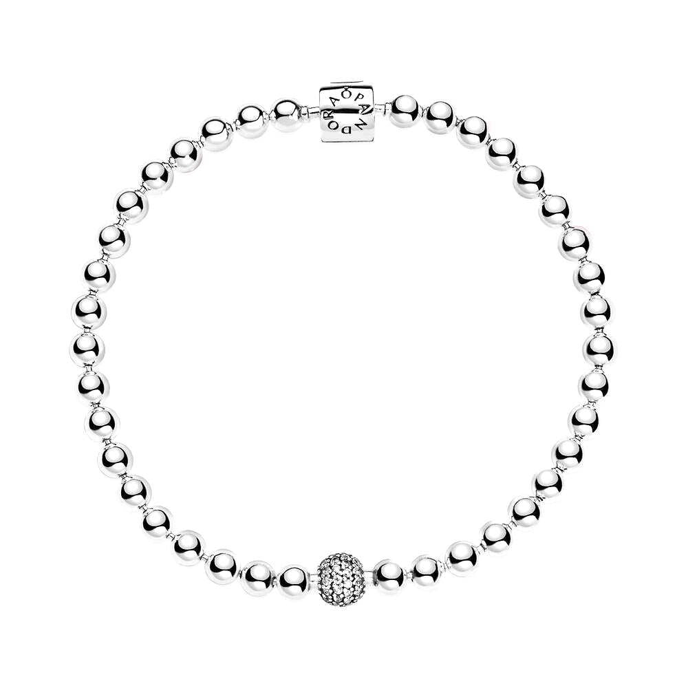 Pandora Kralen & Pavé Armband zilver - 598342CZ