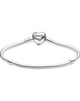 Pandora Moments Stamboom Snake Chain Armband met Hartsluiting 598827C01, exclusief en kwalitatief hoogwaardig. Ontdek nu!