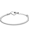 Pandora Moments Heart T-Bar Snake Chain Bracelet 599285C00, exclusief en kwalitatief hoogwaardig. Ontdek nu!