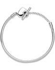 Pandora Moments Heart T-Bar Snake Chain Bracelet 599285C00, exclusief en kwalitatief hoogwaardig. Ontdek nu!