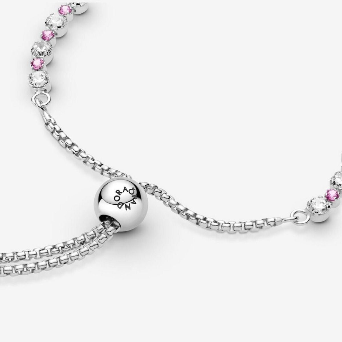 Pandora Pink & Clear Sparkle Sliding Armband 599377C02, exclusief en kwalitatief hoogwaardig. Ontdek nu!