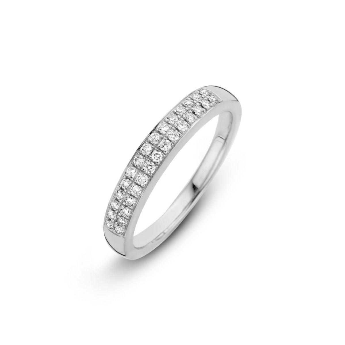 Briljant 14K Witgoud Diamant Ring 0.24 ct