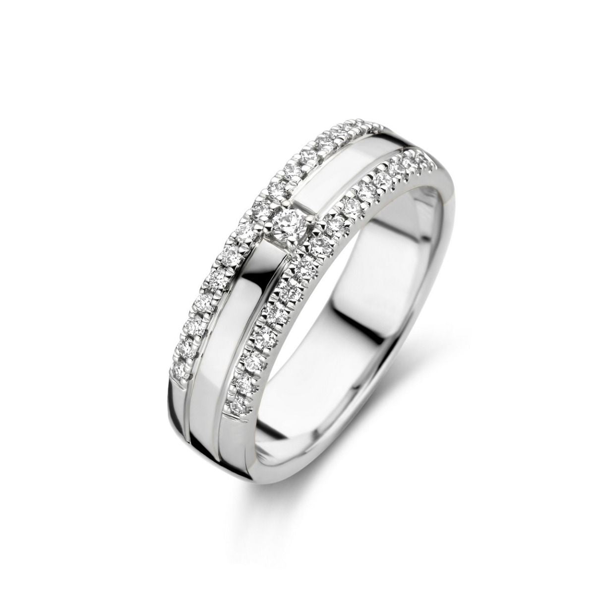Briljant 14K Witgoud Diamant Ring 0.30 ct
