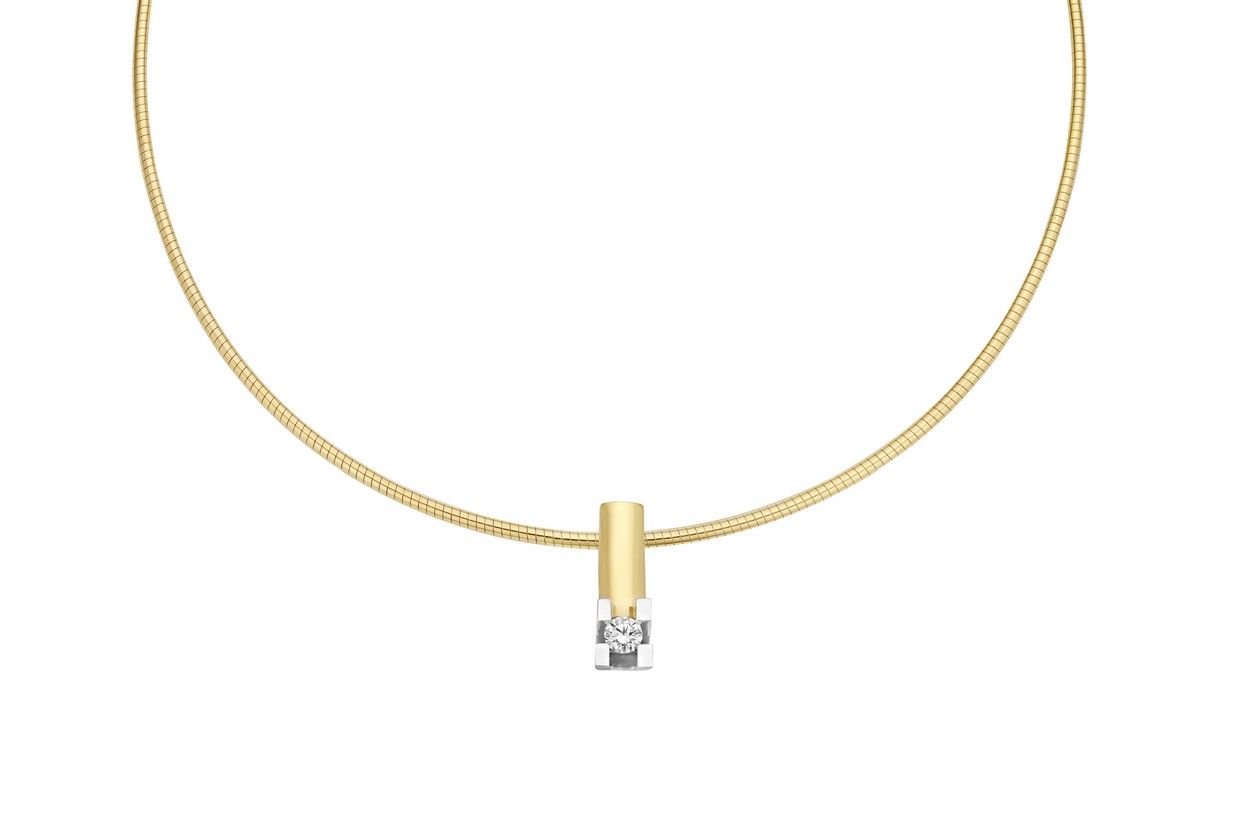 Briljant 14K Geelgoud VOLONTA Hanger 1 x 0.10 ct - 703221010