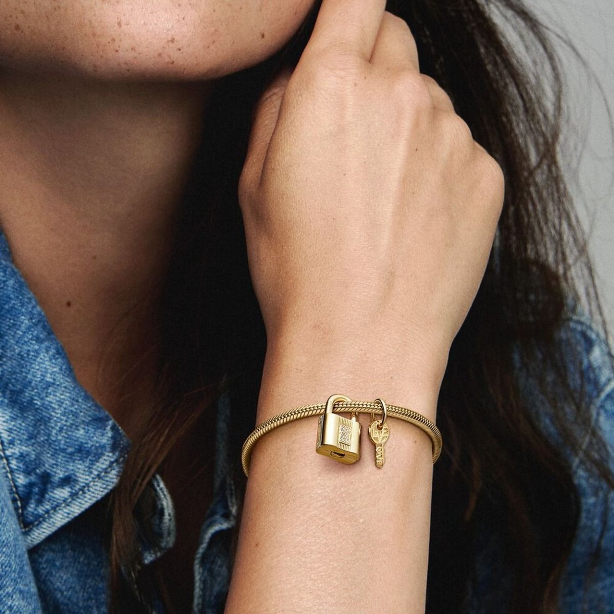 Pandora Hangslot & Sleutel Hangende Bedel goudverguld - 760088C01