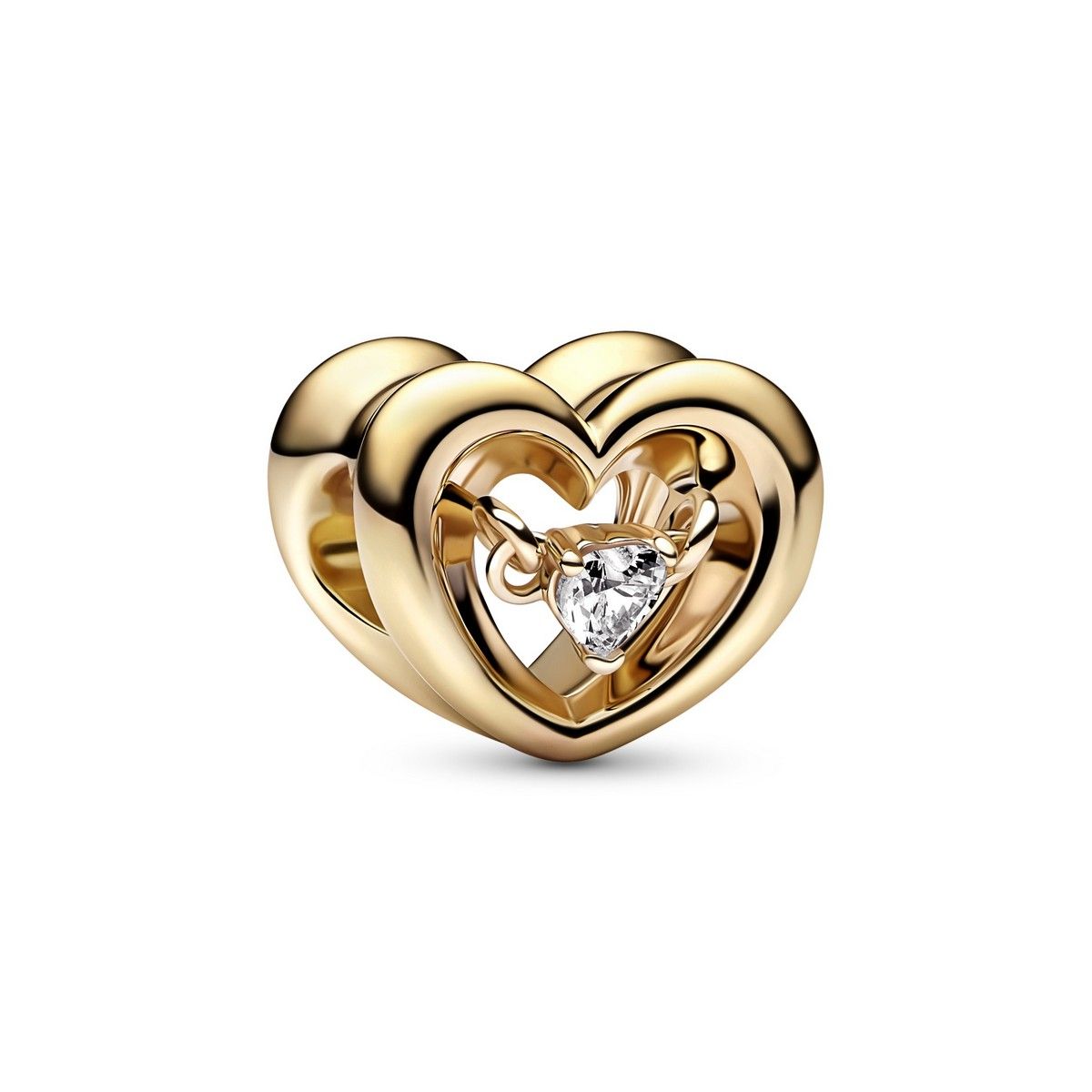 Pandora Radiant Heart &amp; Floating Stone Charm 762493C01, exclusief en kwalitatief hoogwaardig. Ontdek nu!