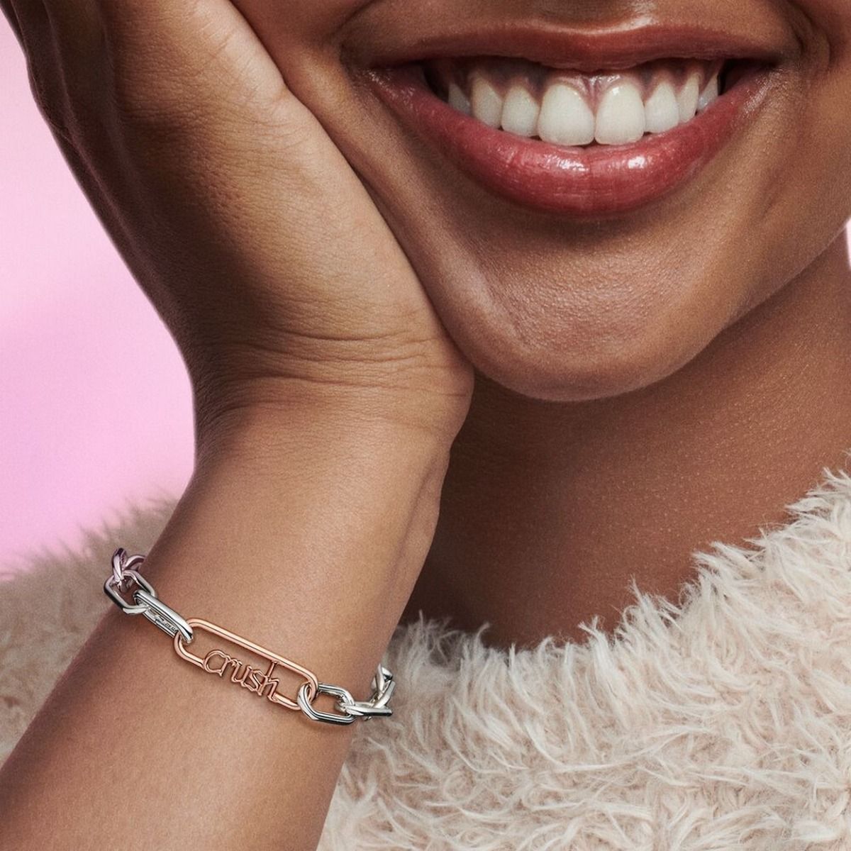 Pandora ME Woordvormige Stylingschakel Zilver link - 780080C00