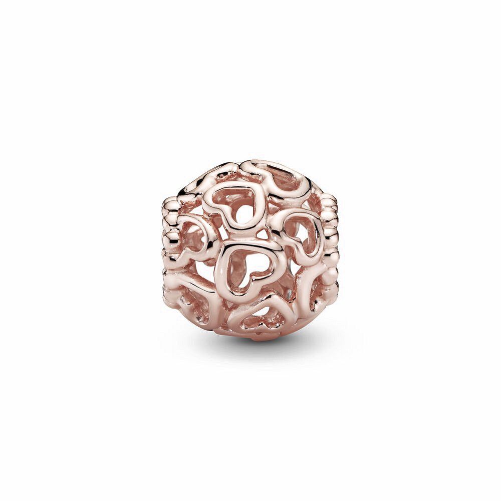Pandora Overal Harten Bedel roségoudverguld - 780964