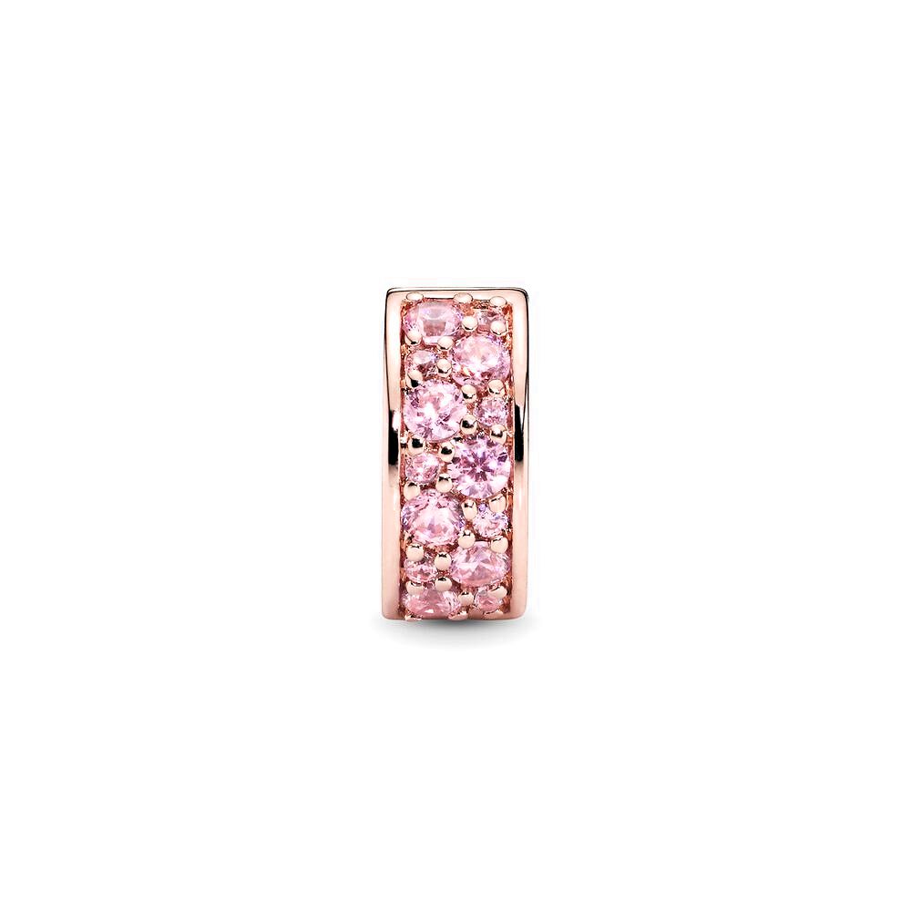 Pandora Pink Pavé Clip Charm roségoudverguld - 781817PCZ