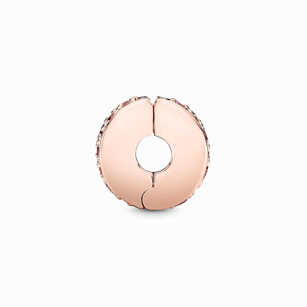 Pandora Pink Pavé Clip Charm roségoudverguld - 781817PCZ