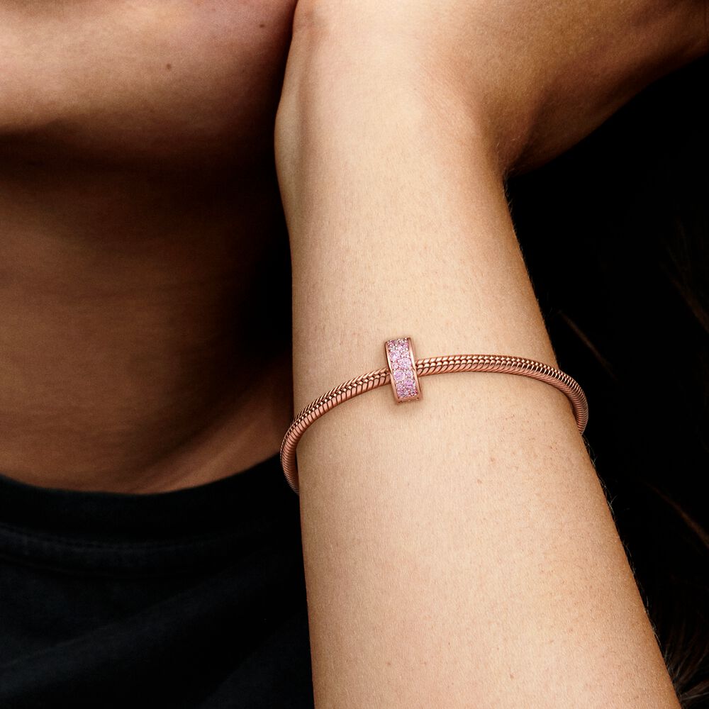Pandora Pink Pavé Clip Charm roségoudverguld - 781817PCZ