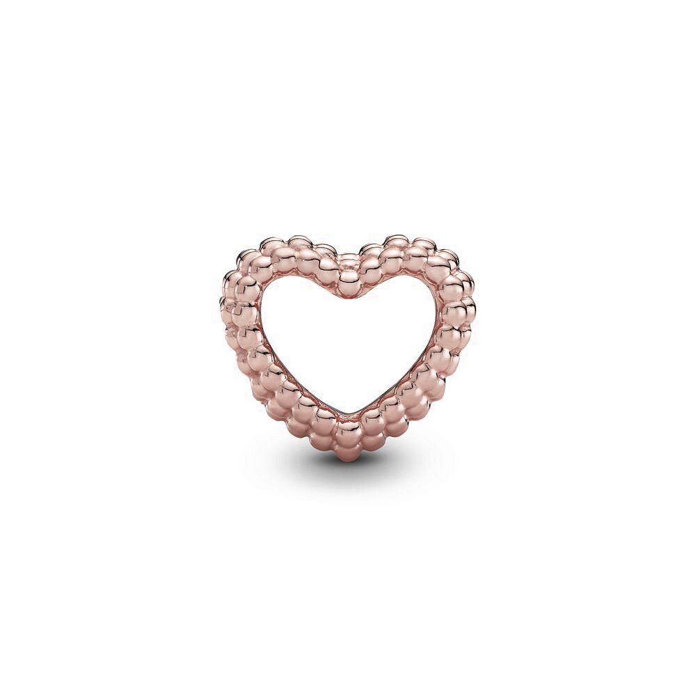 Pandora Met Kralen Bezet Open Hart Bedel roségoudverguld - 787516