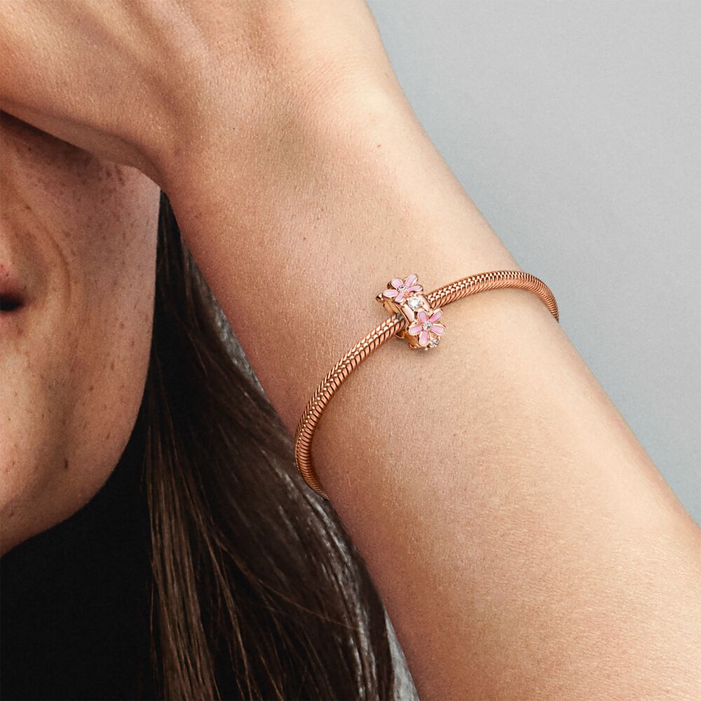 Pandora Pink Daisy Spacer Clip Charm roségoudverguld - 788809C01