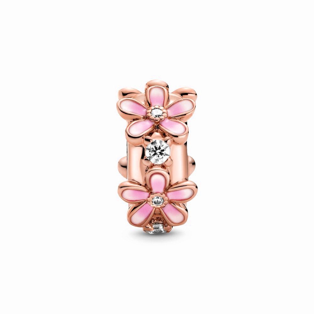 Pandora Pink Daisy Spacer Clip Charm roségoudverguld - 788809C01