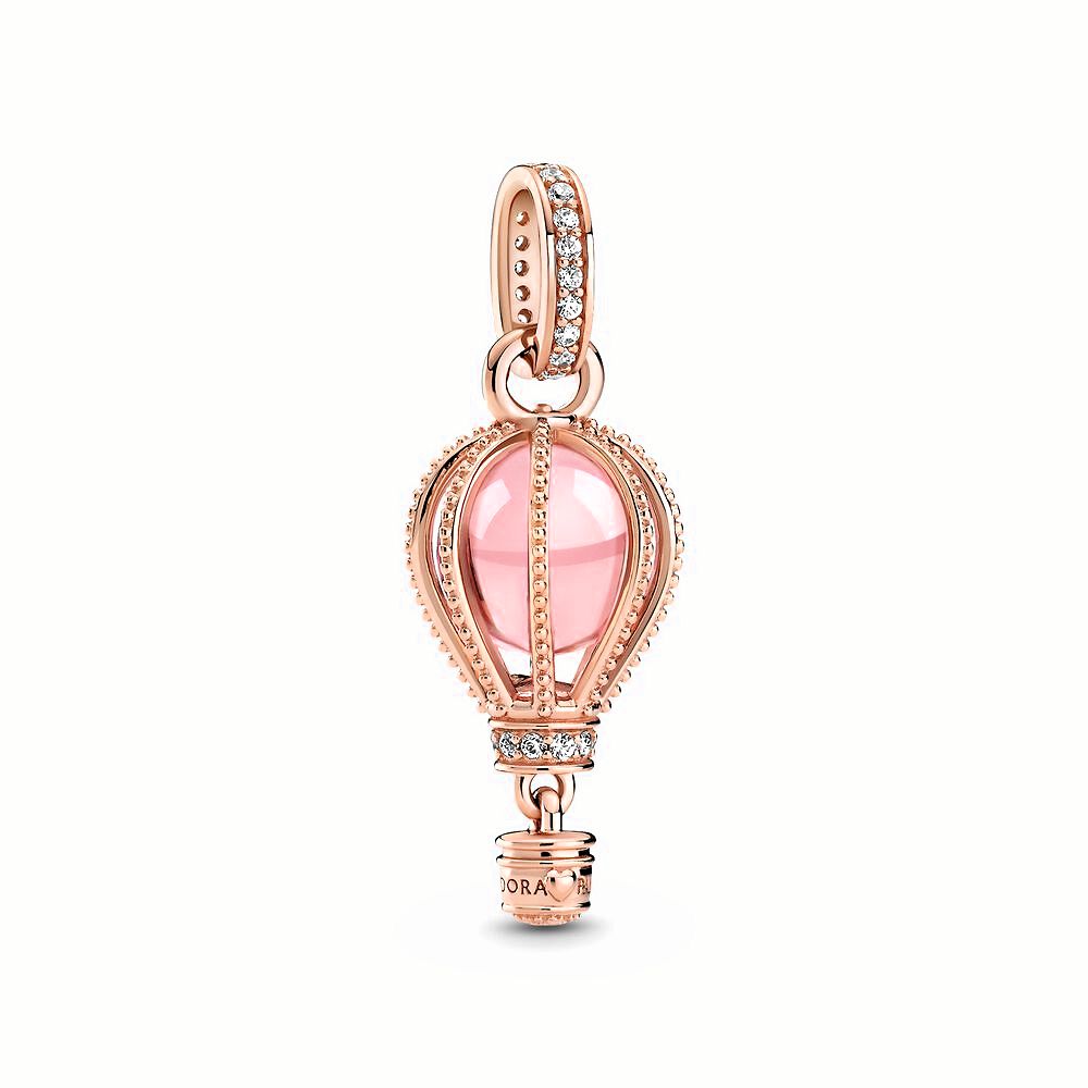 Pandora Sprankelende Roze Luchtballon Hangende Bedel roségoudverguld - 789434C01