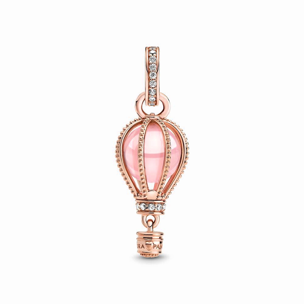 Pandora Sprankelende Roze Luchtballon Hangende Bedel roségoudverguld - 789434C01