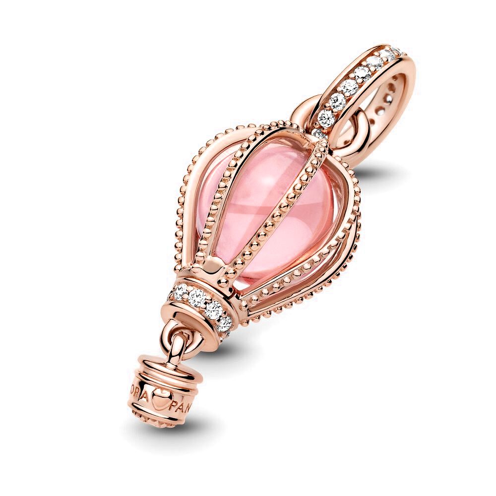 Pandora Sprankelende Roze Luchtballon Hangende Bedel roségoudverguld - 789434C01