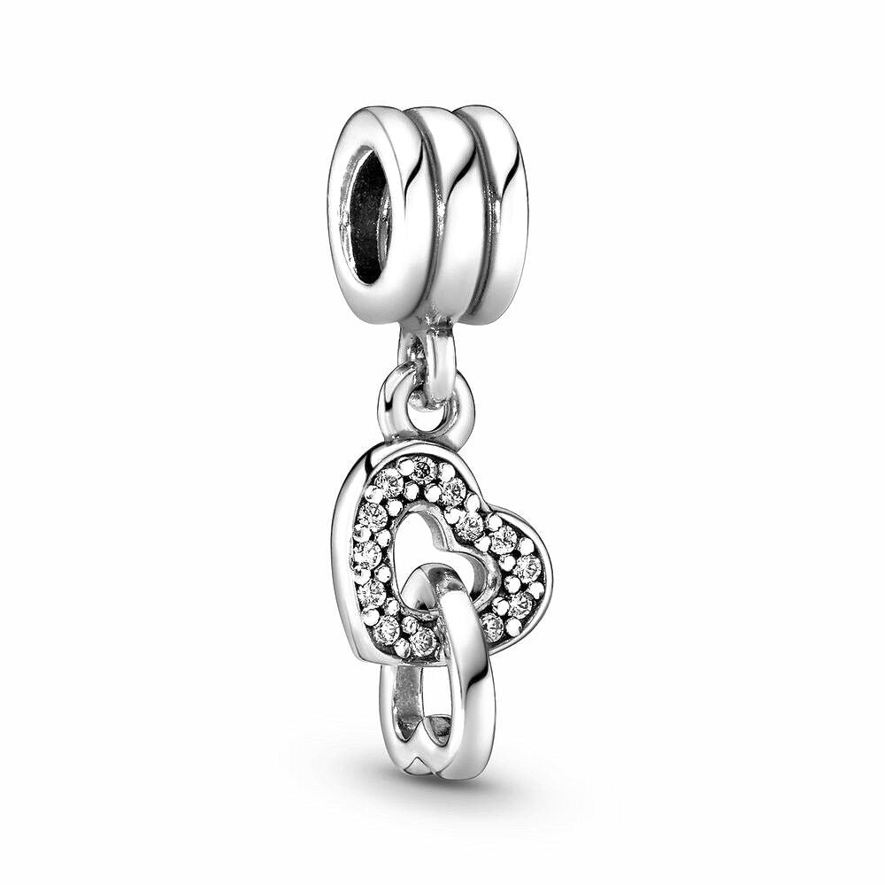 Pandora Verstrengelde Harten Hangende Bedel zilver - 791242CZ