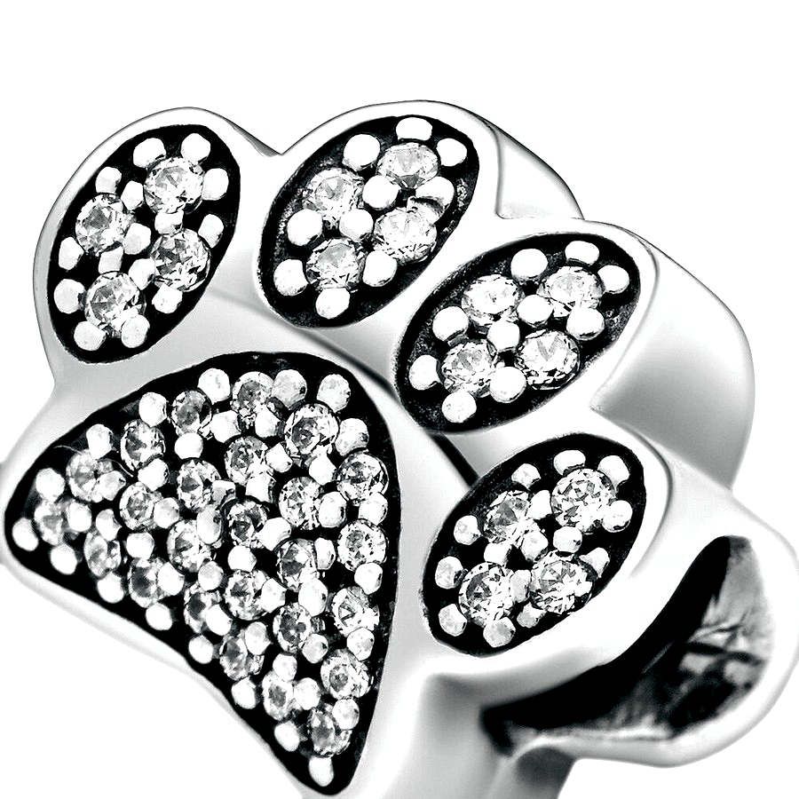 Pandora Sparkling Paw Print Bedel zilver - 791714CZ