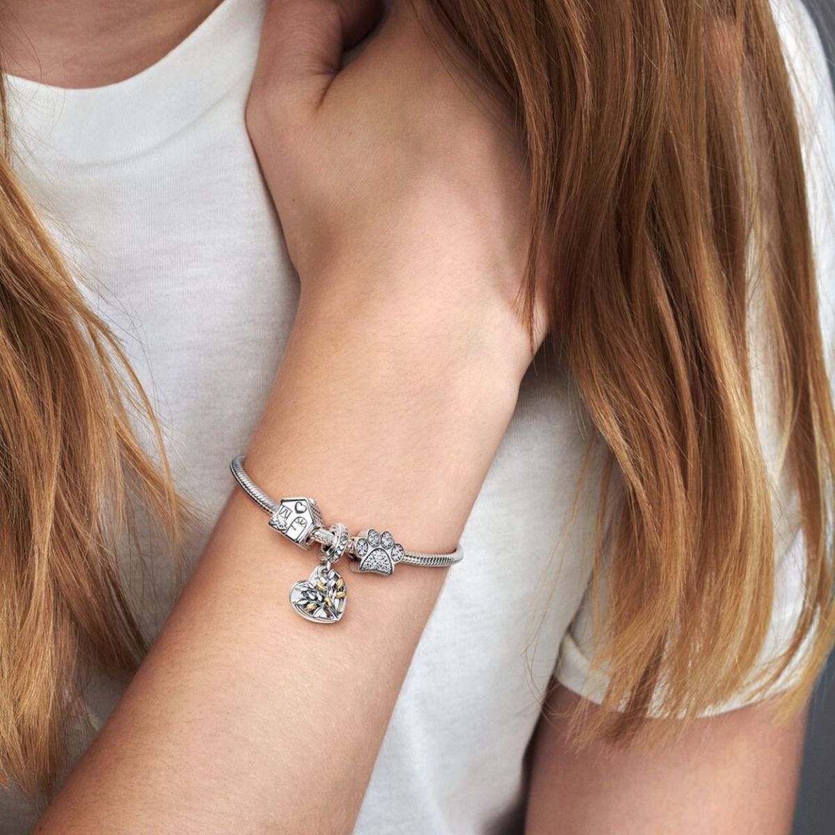 Pandora Sparkling Paw Print Bedel zilver - 791714CZ