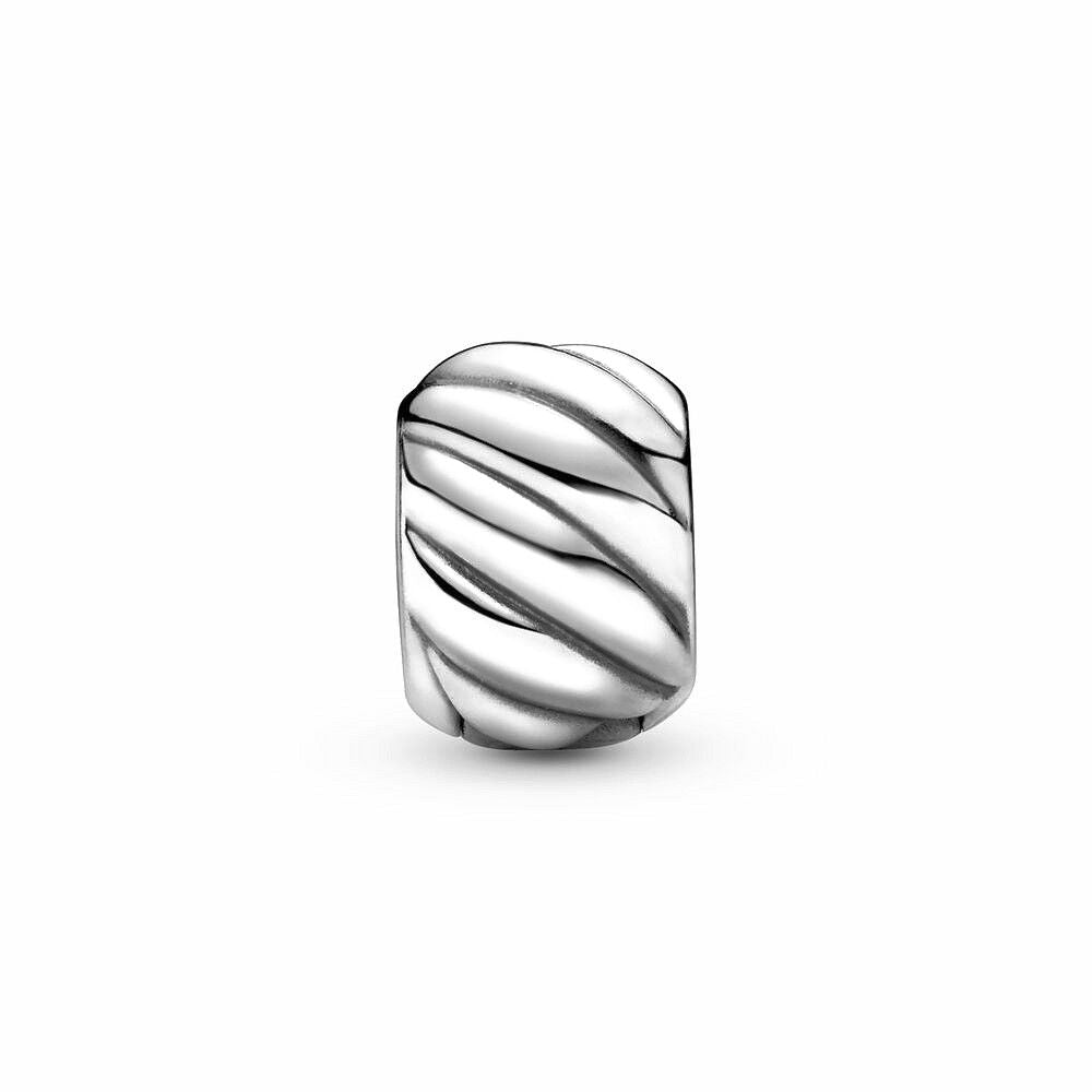 Pandora Polished Feathered Clip Bedel zilver - 791752