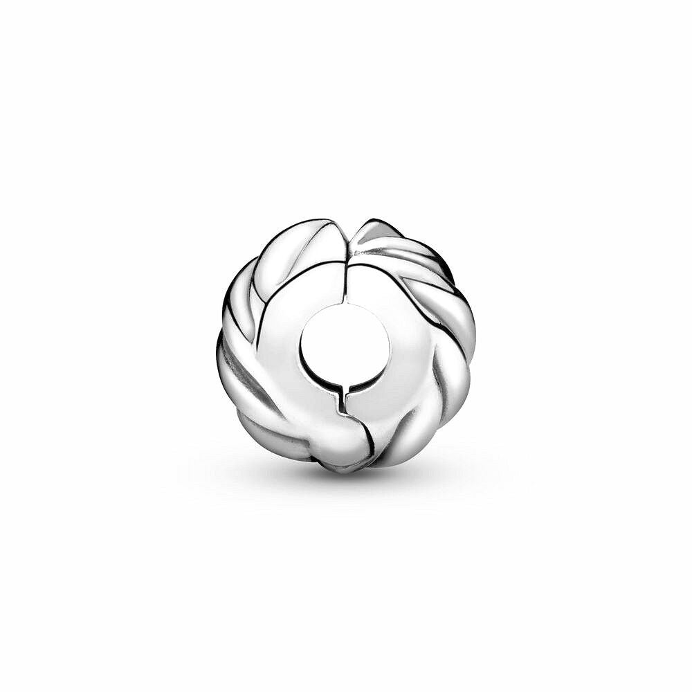 Pandora Polished Feathered Clip Bedel zilver - 791752